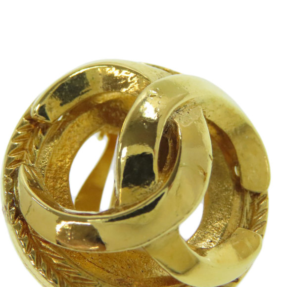 CHANEL Gold Logo Earrings - Picture 7 of 8